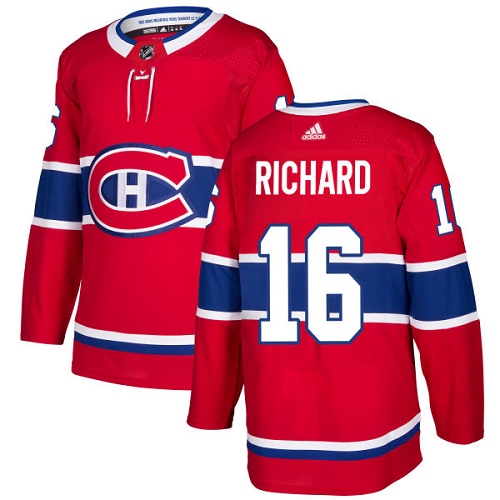 Adidas Men Montreal Canadiens 16 Henri Richard Red Home Authentic Stitched NHL Jersey